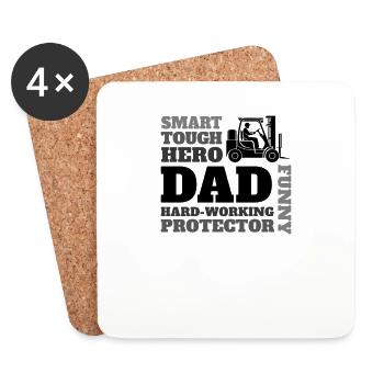 Forklift Driver Warehouse Manager Warehouse Manager Occupations - Coasters (set of 4) - white - Front