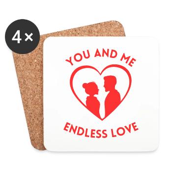 You and me Endless Love - Untersetzer (4er-Set) - Weiß - Vorne