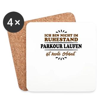 Retraité Retraité Parkour - Dessous de verre (lot de 4) - blanc - Devant