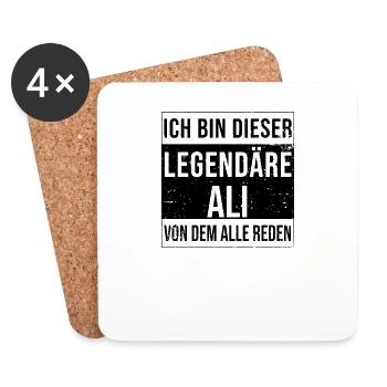 Je suis cette légende pour Ali - Dessous de verre (lot de 4) - blanc - Devant