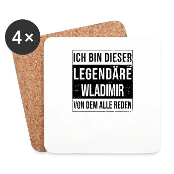Je suis cette légende pour Wladimir - Dessous de verre (lot de 4) - blanc - Devant