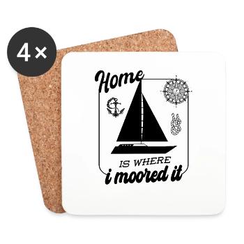 Sailor Sailboat Accessories Sailing Ship - Coasters (set of 4) - white - Front