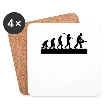 Kettensäge Landschaftsgärtner Motorsäge - Untersetzer (4er-Set) - Weiß - Vorne