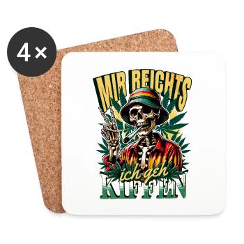 MIR REICHTS ICH GEH KIFFEN - Untersetzer (4er-Set) - Weiß - Vorne