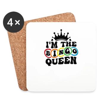 Bingo Player Bingo Game Bingo Game Games Bingo - Coasters (set of 4) - white - Front