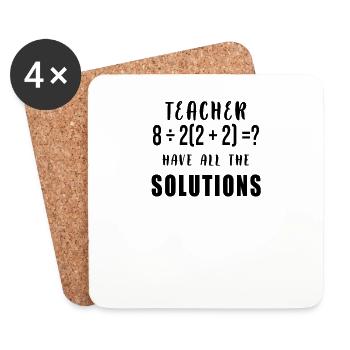 Physics, Biology, Chemistry Natural Sciences - Coasters (set of 4) - white - Front