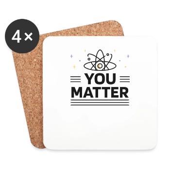 Physics, Biology, Natural Sciences Math - Coasters (set of 4) - white - Front