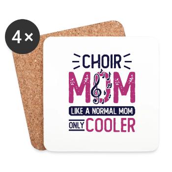 Coolste Mama Kirchenchor Design - Untersetzer (4er-Set) - Weiß - Vorne