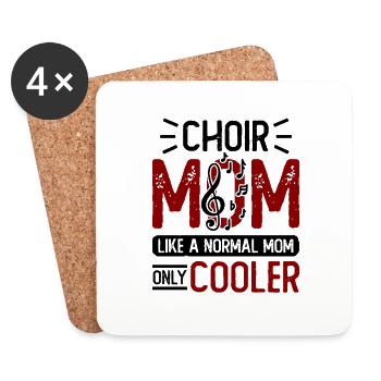Coolste Mama Kirchenchor Design - Untersetzer (4er-Set) - Weiß - Vorne