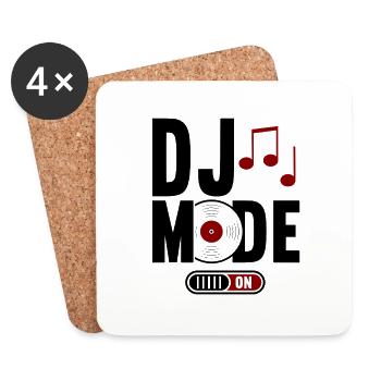 DJ Mode On Discjockey Humor - Untersetzer (4er-Set) - Weiß - Vorne