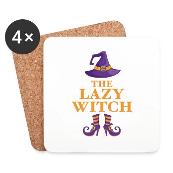 The Lazy Witch - Coasters (set of 4) - white - Front