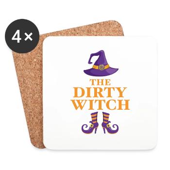 The Dirty Witch - Coasters (set of 4) - white - Front