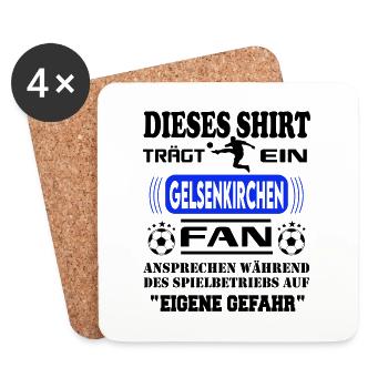 Stadt Fussball Fußball Fan Gelsenkirchen - Untersetzer (4er-Set) - Weiß - Vorne