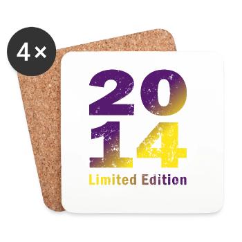 Geburtstag, geboren in 2010 limited edition - Untersetzer (4er-Set) - Weiß - Vorne