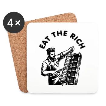 Eat the rich - Untersetzer (4er-Set) - Weiß - Vorne