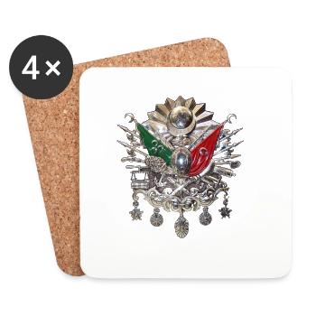Osmanli Armasi TÜRK DÜNYASI TÜRK TARİHİ VE KÜLTÜR - Coasters (set of 4) - white - Front