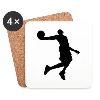 Basketball athlete sports gifts - Coasters (set of 4) - white - Front