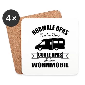 Opa - Untersetzer (4er-Set) - Weiß - Vorne