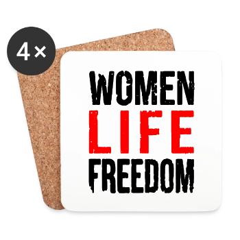 Women life freedom - Untersetzer (4er-Set) - Weiß - Vorne