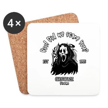 Boo! Did we scare you - Ghostface - Untersetzer (4er-Set) - Weiß - Vorne