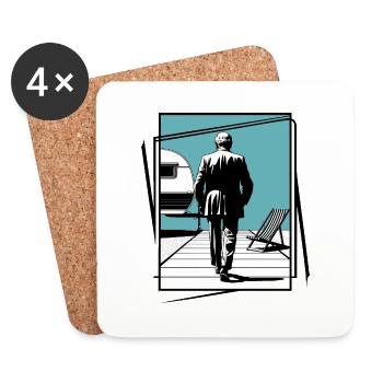 Pensioners - Coasters (set of 4) - white - Front
