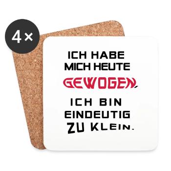 Ich hab mich heute gewogen.... - Untersetzer (4er-Set) - Weiß - Vorne