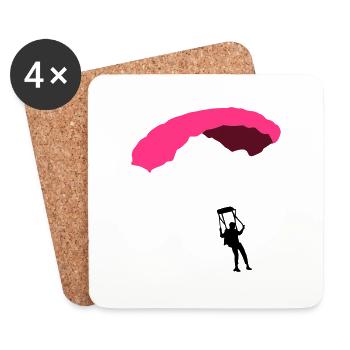 fallschirm_3c - Coasters (set of 4) - white - Front