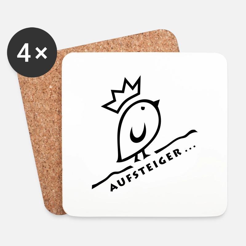 Tweetlercools - AUFSTEIGER - Untersetzer (4er-Set) - Weiß