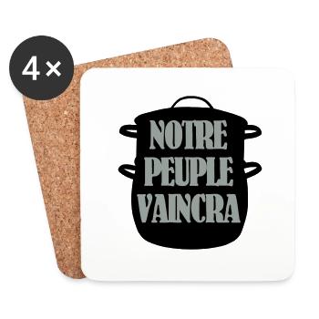Notre peuple vaincra - Dessous de verre (lot de 4) - blanc - Devant
