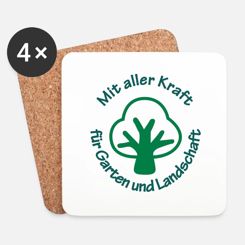 Garten- und Landschaftbau - Untersetzer (4er-Set) - Weiß
