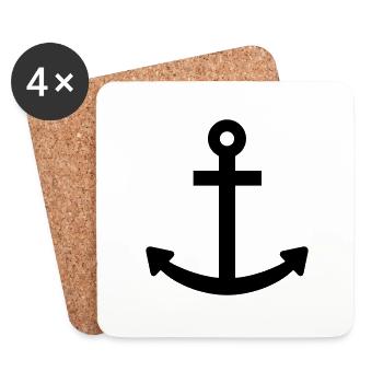 anker - Dessous de verre (lot de 4) - blanc - Devant