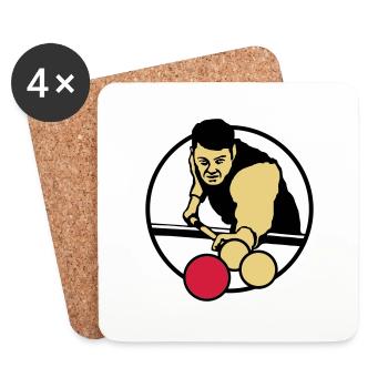 billard_3c - Coasters (set of 4) - white - Front
