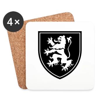 Lion du chablais - Dessous de verre (lot de 4) - blanc - Devant