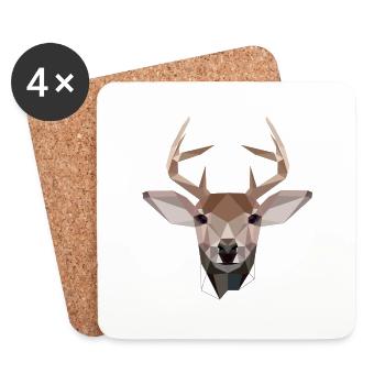 Deer - Untersetzer (4er-Set) - Weiß - Vorne