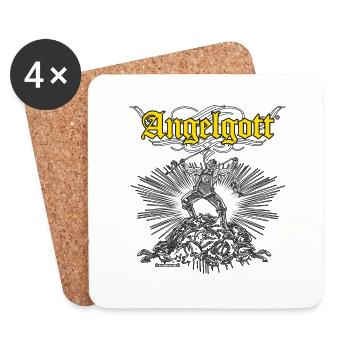 Angelgott, original RAHMENLOS® Design - Untersetzer (4er-Set) - Weiß - Vorne