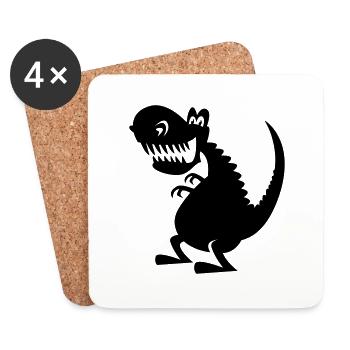 T-rex2 - Untersetzer (4er-Set) - Weiß - Vorne