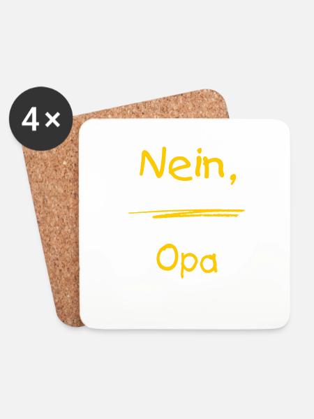 Ich war das nicht - Opa sprechen - RAHMENLOS Baby - Untersetzer (4er-Set) - Weiß