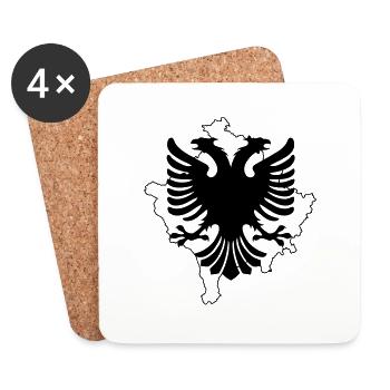 Kosovo Albania - Untersetzer (4er-Set) - Weiß - Vorne