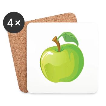 Apple - Coasters (set of 4) - white - Front