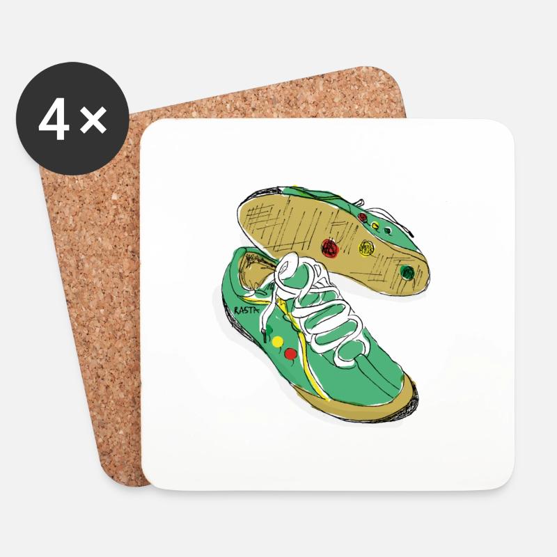 turnschuh RASTA - Untersetzer (4er-Set) - Weiß