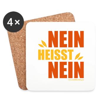 NEIN - Untersetzer (4er-Set) - Weiß - Vorne