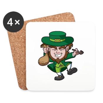 Leprechaun St Patricks - Coasters (set of 4) - white - Front