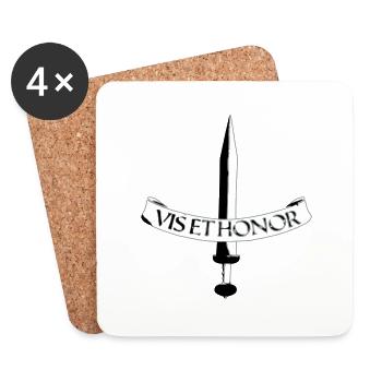 vis et honor2 - Coasters (set of 4) - white - Front