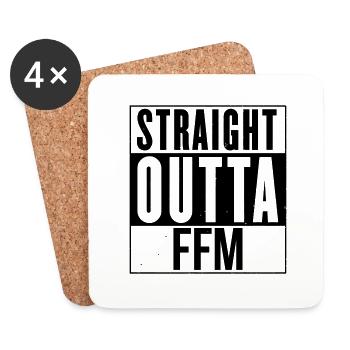 Straight Outta FFM - s13 - Untersetzer (4er-Set) - Weiß - Vorne