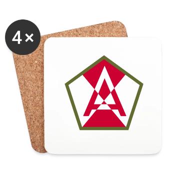 Fünfzehnte Armee - Untersetzer (4er-Set) - Weiß - Vorne