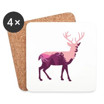 Hirsch Nature - Coasters (set of 4) - white - Front