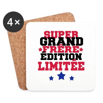 super grand frère édition limitée - Dessous de verre (lot de 4) - blanc - Devant
