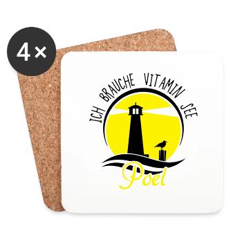 Vitamin See Poel - Untersetzer (4er-Set) - Weiß - Vorne