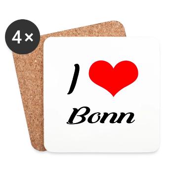 I love Bonn - Untersetzer (4er-Set) - Weiß - Vorne