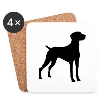 Vizsla Ungarischer Vorstehund Jagdhunde Hunde - Untersetzer (4er-Set) - Weiß - Vorne